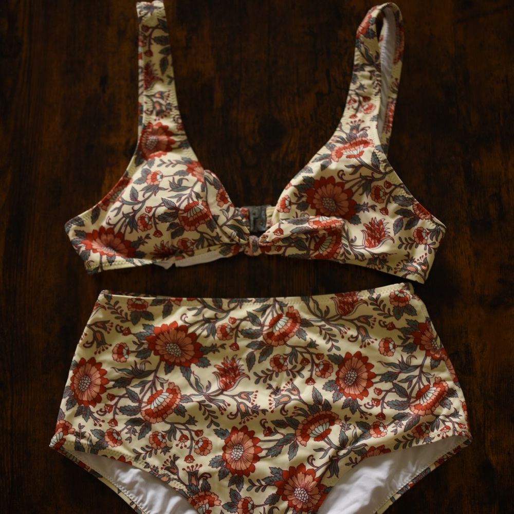 ARNHEM primrose tie high waisted bikini, AUS8/US S